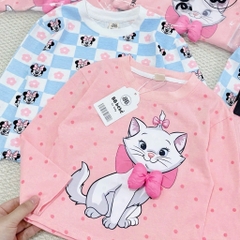 SET 2 BỘ DÀI TAY MÈO NƠ CHO BÉ