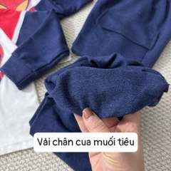 BỘ DÀI TAY NGƯỜI NHỆN QUẦN TÚI HỘP CHO BÉ