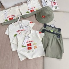 SET ĐỘC LẬP TONE XANH KÈM MŨ