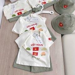 SET ĐỘC LẬP TONE XANH KÈM MŨ