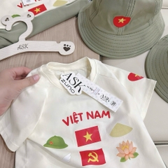 SET ĐỘC LẬP TONE XANH KÈM MŨ