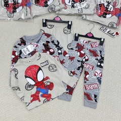 SET 2 BỘ NHỆN DÀI TAY TONE BE XÁM