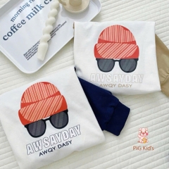 BỘ DÀI TAY RAGLAN IN NGỰC CHO BÉ