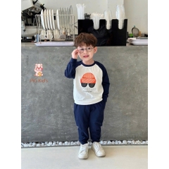 BỘ DÀI TAY RAGLAN IN NGỰC CHO BÉ