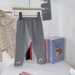 SET 2 QUẦN LEGGING DÀI BÉ GÁI ĐEN GHI