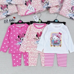SET 3 BỘ DÀI TAY MICKEY HỒNG CHO BÉ