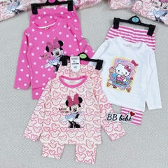 SET 3 BỘ DÀI TAY MICKEY HỒNG CHO BÉ
