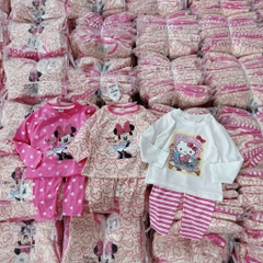 SET 3 BỘ DÀI TAY MICKEY HỒNG CHO BÉ