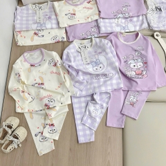 SET 3 BỘ DÀI TAY STELLA TONE TÍM KẺ CHO BÉ