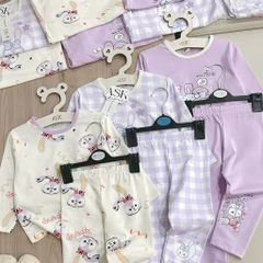 SET 3 BỘ DÀI TAY STELLA TONE TÍM KẺ CHO BÉ