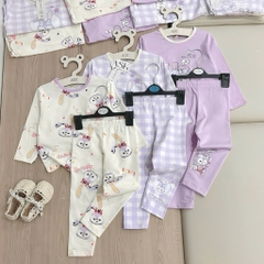 SET 3 BỘ DÀI TAY STELLA TONE TÍM KẺ CHO BÉ