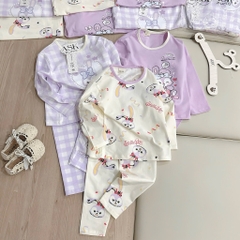 SET 3 BỘ DÀI TAY STELLA TONE TÍM KẺ CHO BÉ