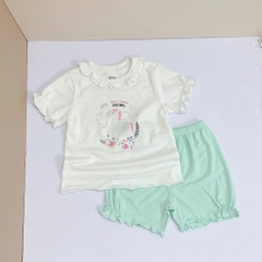 JINRO - BỘ CỘC TAY CỔ BÈO CHO BÉ GÁI