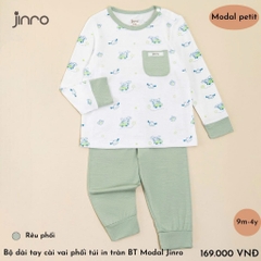 BỘ JINRO RAGLAN DÀI TAY CHẤT MODAL PETIT CHO BÉ