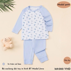 BỘ JINRO DÀI TAY RAGLAN BÉ TRAI