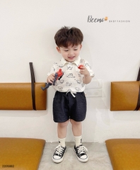 BỘ COTTON KHỦNG LONG TRẮNG