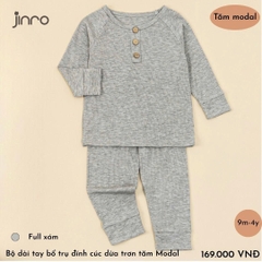 BỘ JINRO DÀI TAY 3 KHUY CHẤT TĂM MỀM CHO BÉ