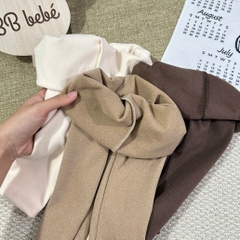 SET 3 QUẦN LEGGING LÓT LÔNG TONE NÂU CHO BÉ
