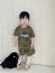 SET 2 BỘ CỘC TAY BATMAN TONE RÊU ĐẬM