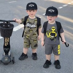 SET 2 BỘ CỘC TAY BATMAN TONE RÊU ĐẬM