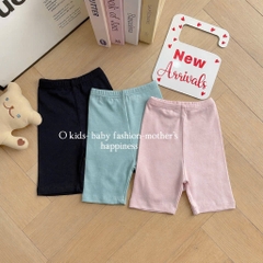 SET 3 QUẦN LEGGING LỬNG ĐEN HỒNG XANH CHO BÉ