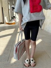 SET 3 QUẦN LEGGING LỬNG ĐEN HỒNG XANH CHO BÉ