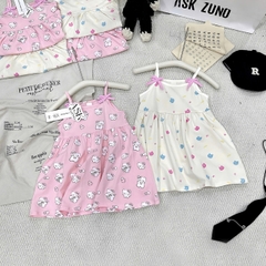 SET 2 VÁY HAI DÂY TONE BE HỒNG CHO BÉ
