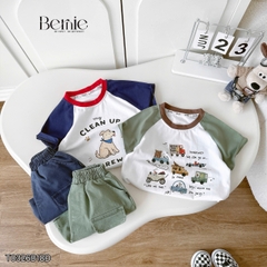 BỘ CỘC TAY RAGLAN CLEAN UP CHO BÉ