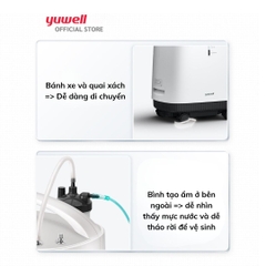 Máy tạo oxy y tế 93%  Yuwell 9F-5BW – Hỗ trợ bệnh nhân suy phổi, rối loạn hô hấp