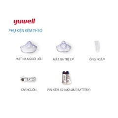 Máy xông khí dung Yuwell M107 – Xông mũi họng cầm tay, lưới lọc có thể thay thế