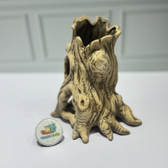 Hang trú ẩn cho ốc mượn hồn, cá  nhỏ màu xám chống thấm nước, chống lật đổ ( không kèm cây )