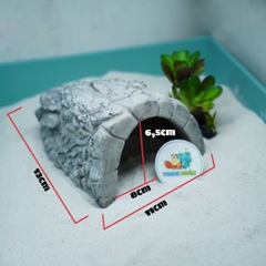 Hang trú ẩn cho ốc mượn hồn, bò sát nhỏ màu xám chống thấm nước, chống lật đổ