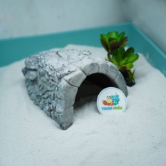 Hang trú ẩn cho ốc mượn hồn, bò sát nhỏ màu xám chống thấm nước, chống lật đổ