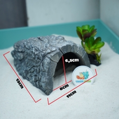 Hang trú ẩn cho ốc mượn hồn, bò sát nhỏ màu xám chống thấm nước, chống lật đổ