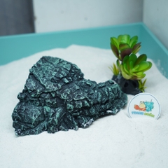 Hang trú ẩn nhựa đúc màu xanh rêu cho bò sát, ốc mượn hồn chống thấm nước, chống lật đổ