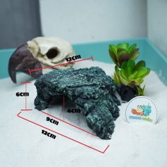 Hang trú ẩn nhựa đúc màu xanh rêu cho bò sát, ốc mượn hồn chống thấm nước, chống lật đổ