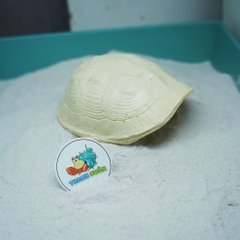 Hang trú ẩn hình mai rùa nhựa đúc màu vàng nhạt cho ốc mượn hồn