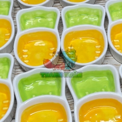 Bát 2 ngăn hình cà rốt đựng nước uống cho ốc mượn hồn