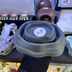 COMBO 2 Bát ăn chén nước màu xám tro có thể kết hợp 2 cái làm bát ăn chống kiến