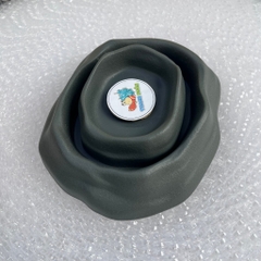 COMBO 2 Bát ăn chén nước màu xám tro có thể kết hợp 2 cái làm bát ăn chống kiến