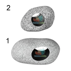 Hang trú hình viên đá chất liệu gốm màu trắng đốm