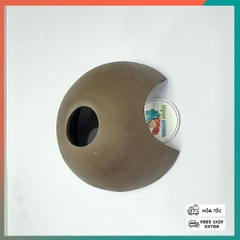 Hang gốm hình quả dừa màu nâu đường kính 12cm