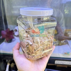 Hộp 100Gam vỏ ghẹ , vò bề bề . vỏ tôm hỗn hợp say vụn thức ăn cho ốc mượn hồn và thủy sản