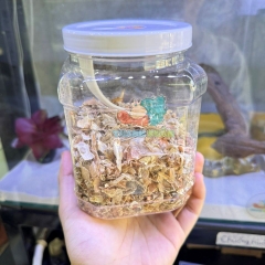 Hộp 100Gam vỏ ghẹ , vò bề bề . vỏ tôm hỗn hợp say vụn thức ăn cho ốc mượn hồn và thủy sản