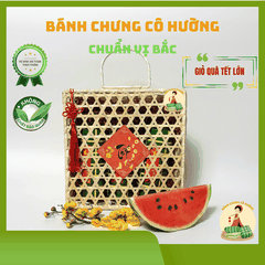 Giỏ quà tết lớn lá dong chín