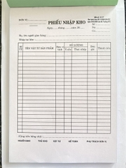PHIẾU NHẬP KHO A4 1 LIÊN (QUYỂN)