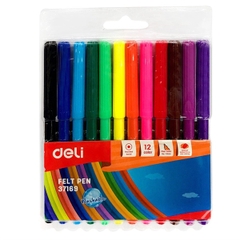BÚT LÔNG 12 MÀU DELI 37169 (VỸ)