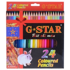 BÚT CHÌ MÀU GỖ G-STAR 24 MÀU (HỘP)