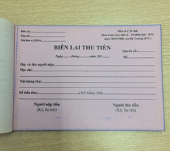 BIÊN LAI THU TIỀN 2 LIÊN (QUYỂN)