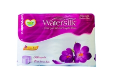 GIẤY VỆ SINH WATERSILK 3 LỚP 6 CUỘN KHÔNG LÕI (XÁCH)